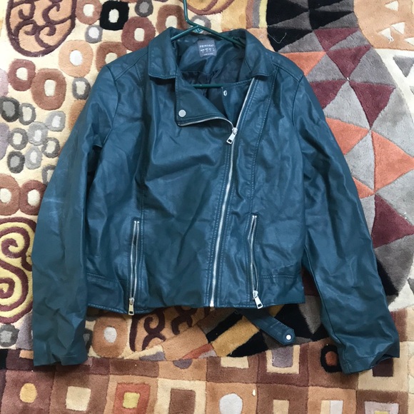 Primark pleather jacket dark green - Picture 2 of 3